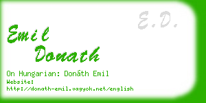 emil donath business card