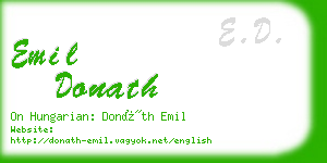 emil donath business card